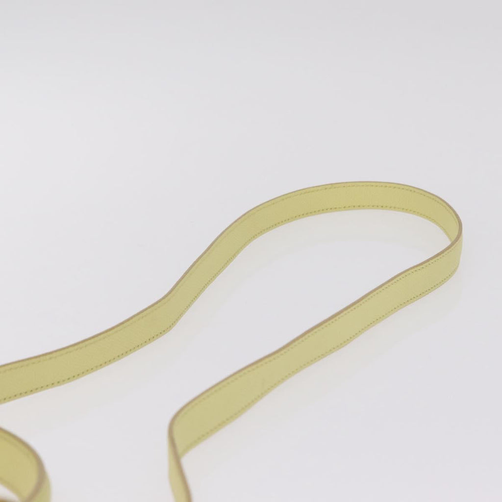 CELINE Belt Bag Hand Bag Leather 2way Yellow Silver Auth 210995V