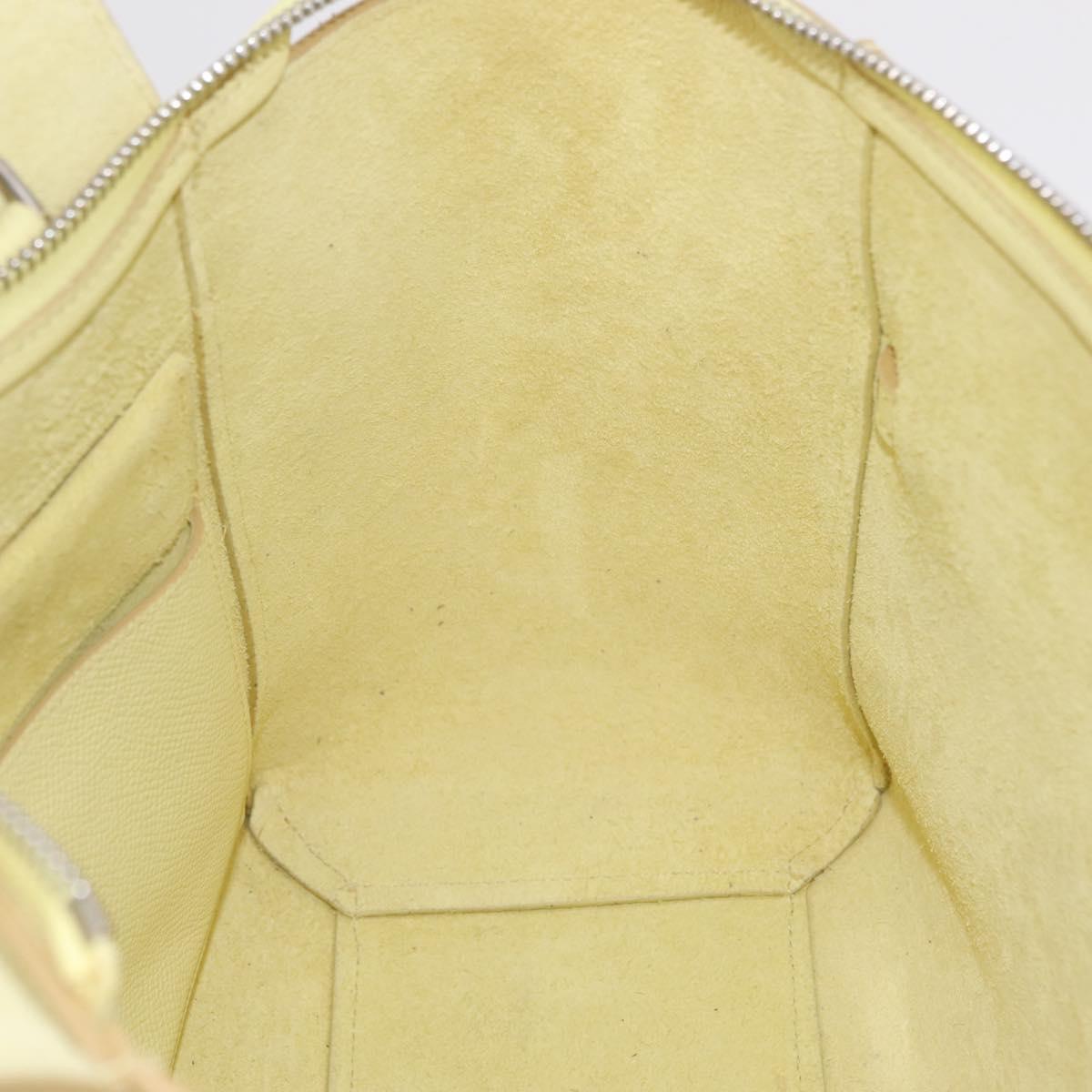 CELINE Belt Bag Hand Bag Leather 2way Yellow Silver Auth 210995V