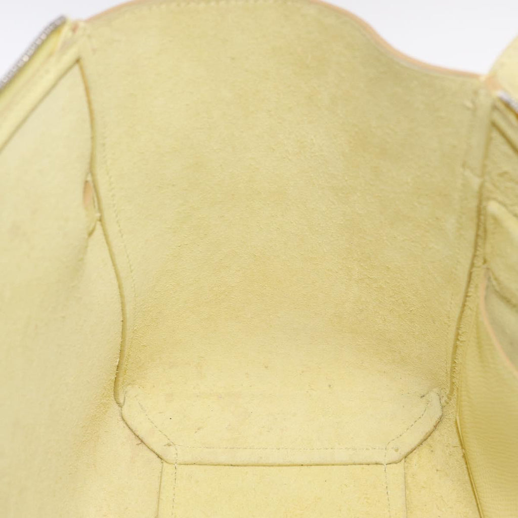 CELINE Belt Bag Hand Bag Leather 2way Yellow Silver Auth 210995V
