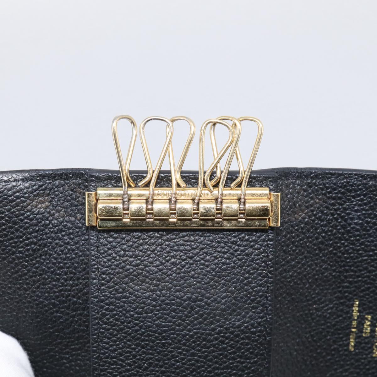 LOUIS VUITTON Monogram Empreinte Multicles6 Key Case Black M64421 Auth 211006V