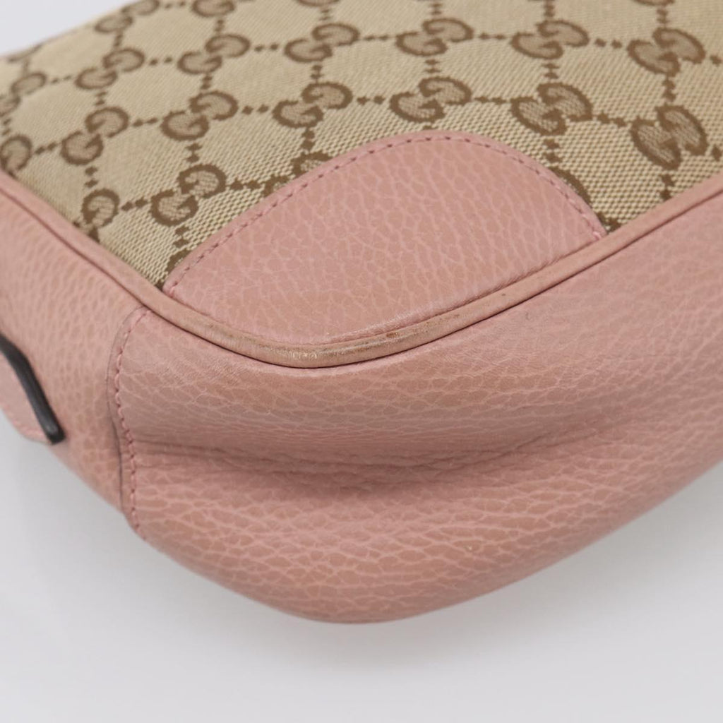 GUCCI GG Canvas Shoulder Bag Beige Gold 449413 Auth 211020V
