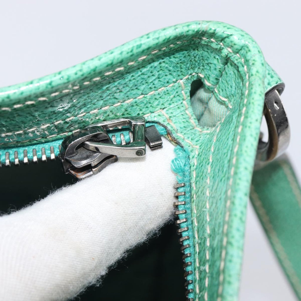 GUCCI GG Canvas Shoulder Bag Beige Silver 113013 Auth 211027