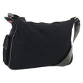 PRADA Shoulder Bag Nylon Black Silver Auth 211044A