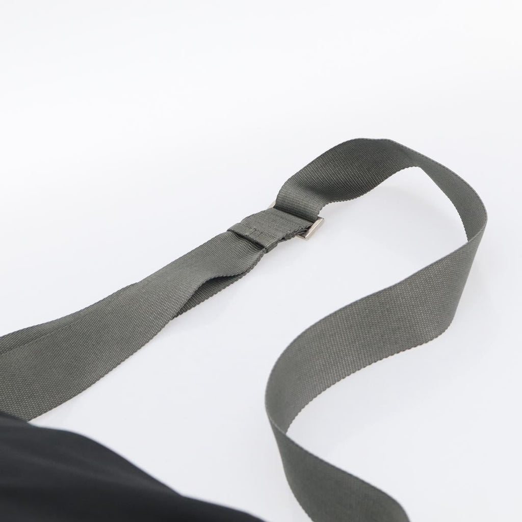 PRADA Shoulder Bag Nylon Black Silver Auth 211044A