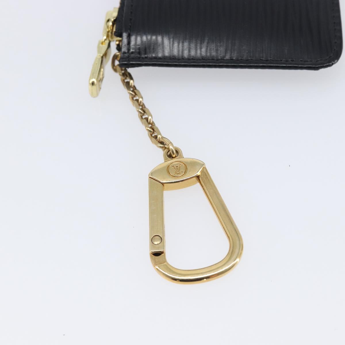 LOUIS VUITTON Epi Pochette Cles Coin Purse Black M63802 LV Auth 211047A