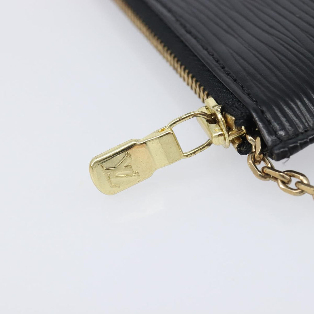 LOUIS VUITTON Epi Pochette Cles Coin Purse Black M63802 LV Auth 211047A