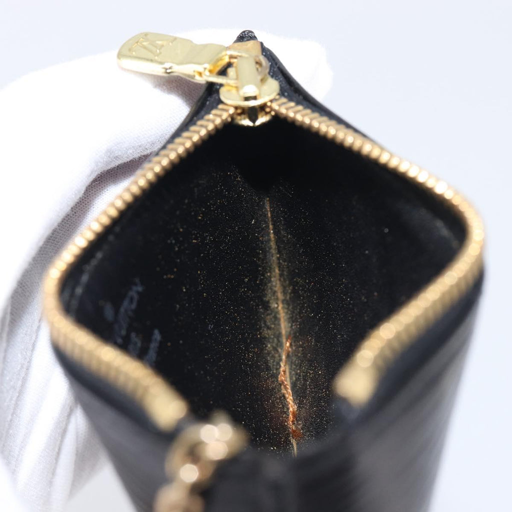 LOUIS VUITTON Epi Pochette Cles Coin Purse Black M63802 LV Auth 211047A