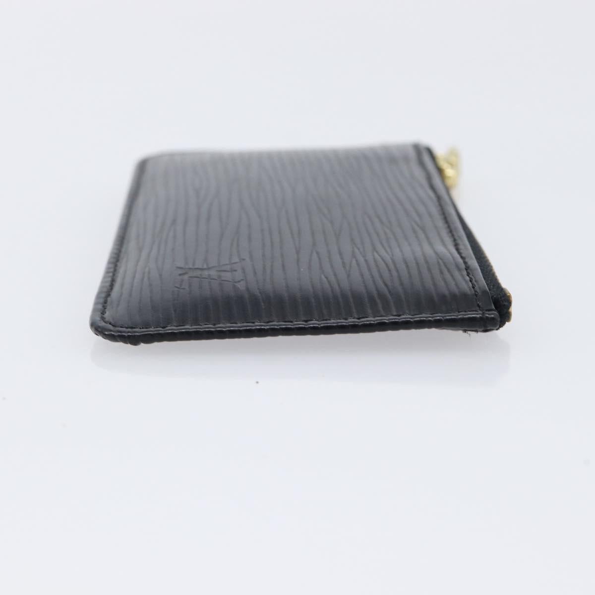 LOUIS VUITTON Epi Pochette Cles Coin Purse Black M63802 LV Auth 211047A
