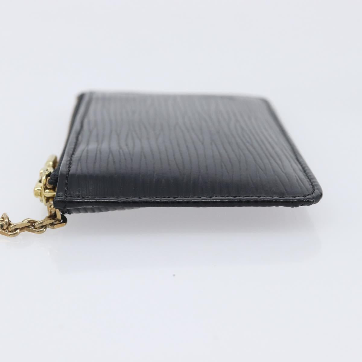 LOUIS VUITTON Epi Pochette Cles Coin Purse Black M63802 LV Auth 211047A