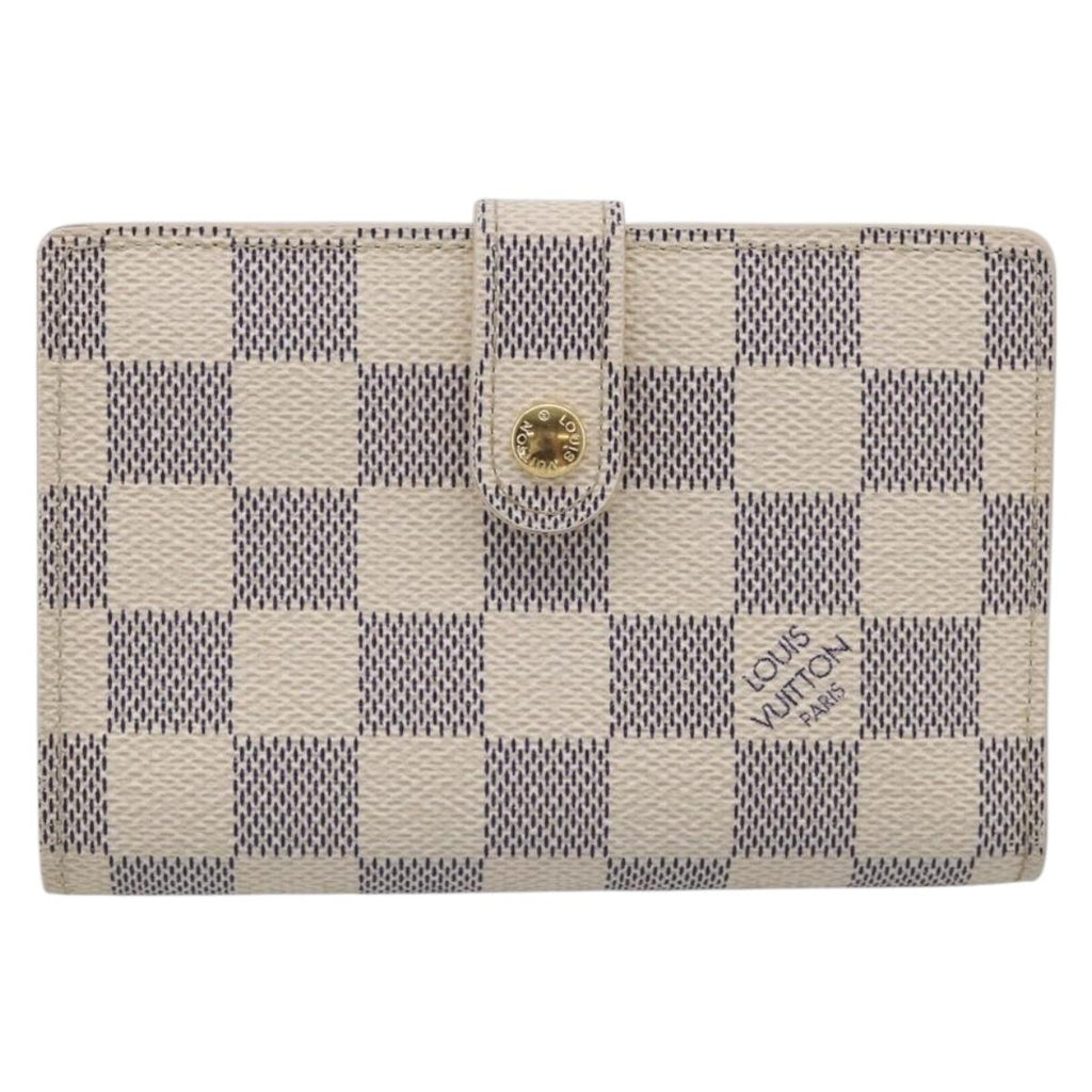 LOUIS VUITTON Damier Azur Portefeuille Viennois Wallet N61676 LV Auth 211256V