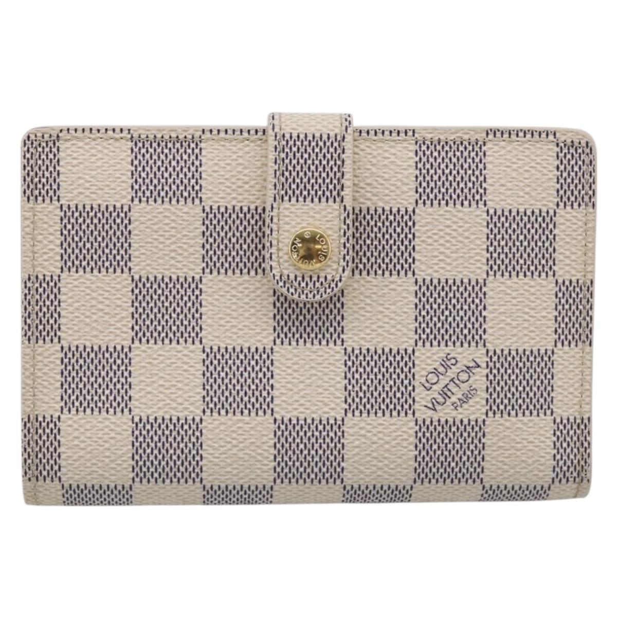 LOUIS VUITTON Damier Azur Portefeuille Viennois Wallet N61676 LV Auth 211256V
