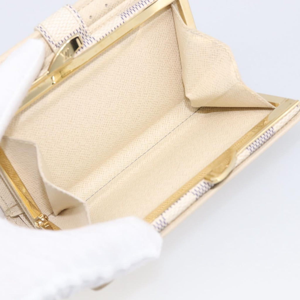 LOUIS VUITTON Damier Azur Portefeuille Viennois Wallet N61676 LV Auth 211256V