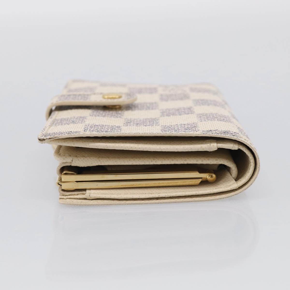 LOUIS VUITTON Damier Azur Portefeuille Viennois Wallet N61676 LV Auth 211256V