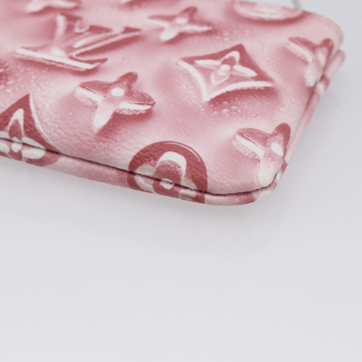 LOUIS VUITTON Monogram Ice Cubes Pochette Cles XS Purse Pink M28665 Auth 211259V