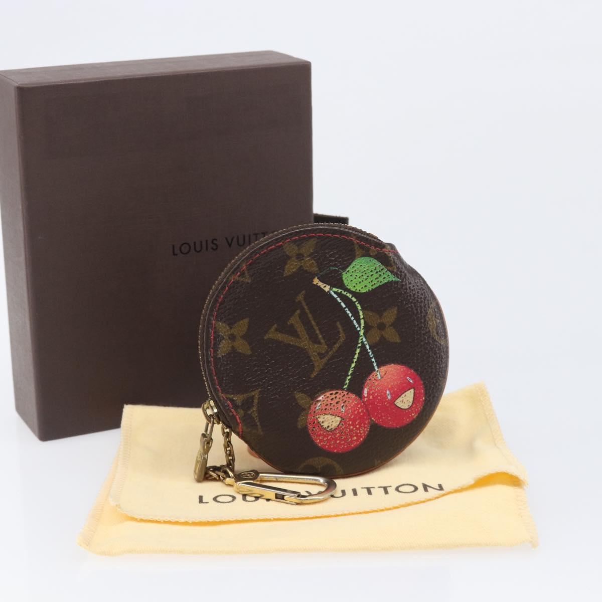 LOUIS VUITTON Monogram Cherry Porte Monnaie Ron Coin Purse M95043 Auth 211278A