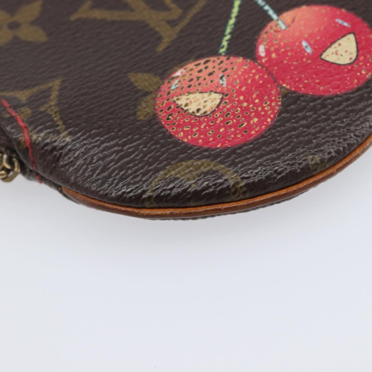 LOUIS VUITTON Monogram Cherry Porte Monnaie Ron Coin Purse M95043 Auth 211278A