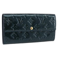 LOUIS VUITTON Vernis Portefeiulle Sarah Wallet Bluenuit M93667 LV Auth 211280A