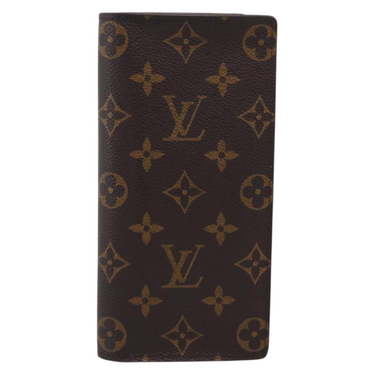 LOUIS VUITTON Monogram Portefeuille Brazza Long Wallet M66540 LV Auth 211505A