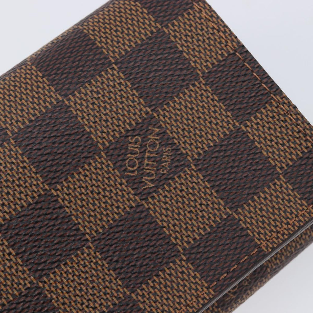 LOUIS VUITTON Damier Ebene Portefeuille Tresor Wallet N61736 LV Auth 211506V
