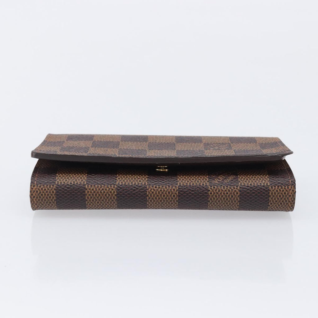 LOUIS VUITTON Damier Ebene Portefeuille Tresor Wallet N61736 LV Auth 211506V