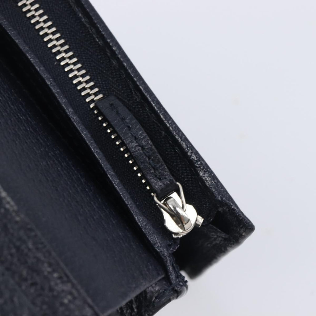 GUCCI GG Supreme Ophidia Sherry Line Wallet PVC Navy Silver 523155 Auth 211508V