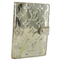 LOUIS VUITTON Monogram Miroir Agenda PM Day Cover Argent R20963 LV Auth 211509A