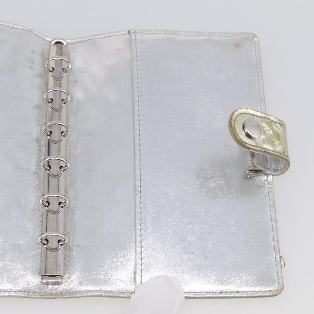 LOUIS VUITTON Monogram Miroir Agenda PM Day Cover Argent R20963 LV Auth 211509A
