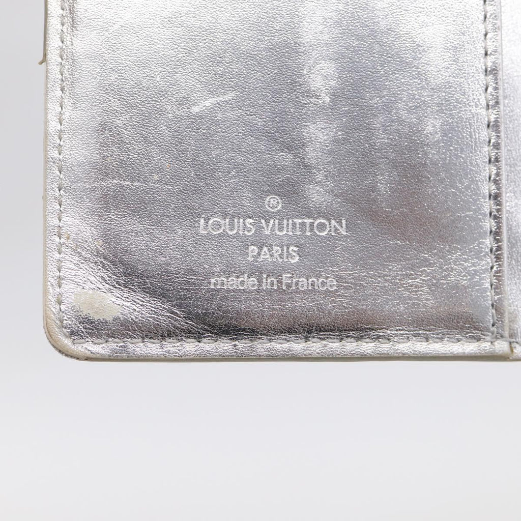 LOUIS VUITTON Monogram Miroir Agenda PM Day Cover Argent R20963 LV Auth 211509A