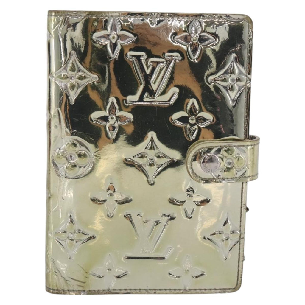 LOUIS VUITTON Monogram Miroir Agenda PM Day Cover Argent R20963 LV Auth 211509A