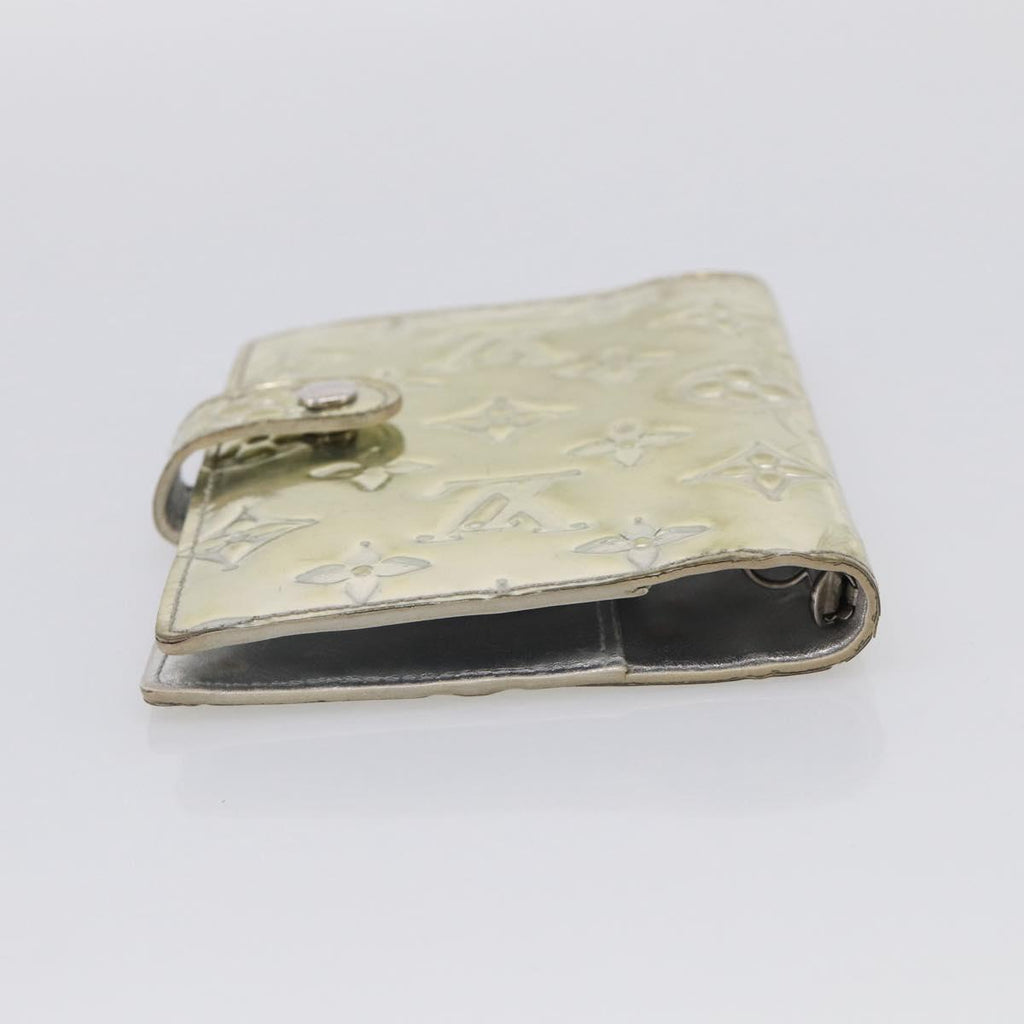LOUIS VUITTON Monogram Miroir Agenda PM Day Cover Argent R20963 LV Auth 211509A