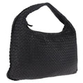 Bottega Veneta INTRECCIATO Hobo Bag Leather outlet Black 115654 Auth 211810M