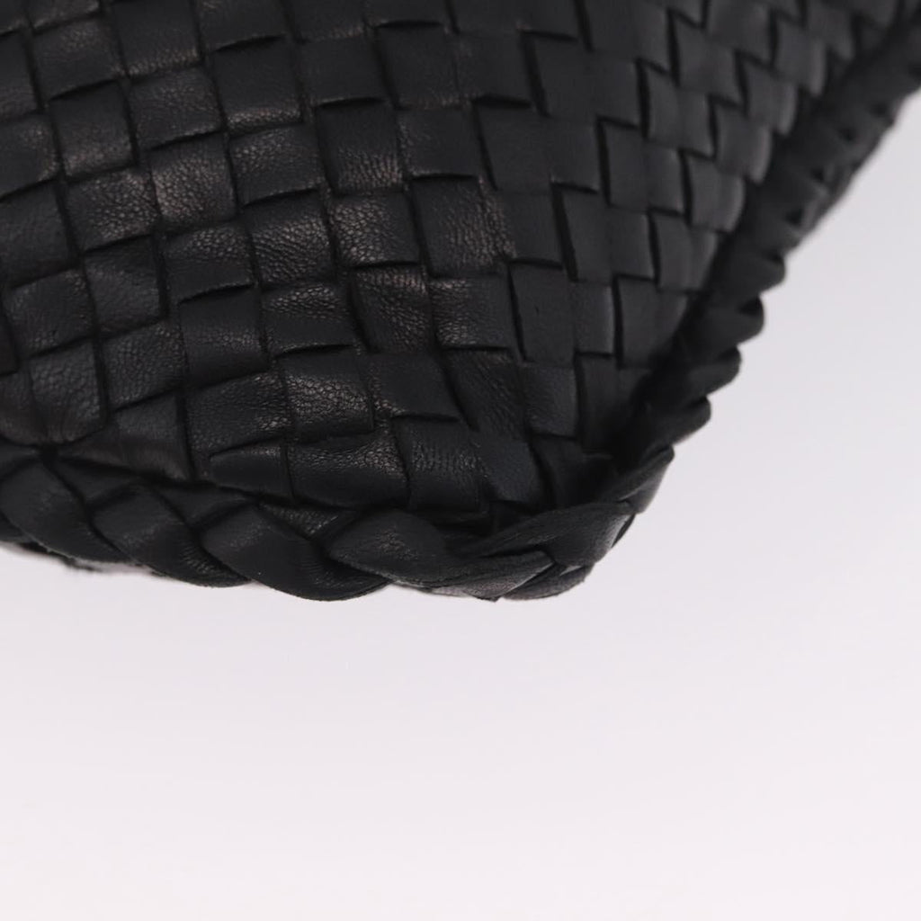 Bottega Veneta INTRECCIATO Hobo Bag Leather outlet Black 115654 Auth 211810M