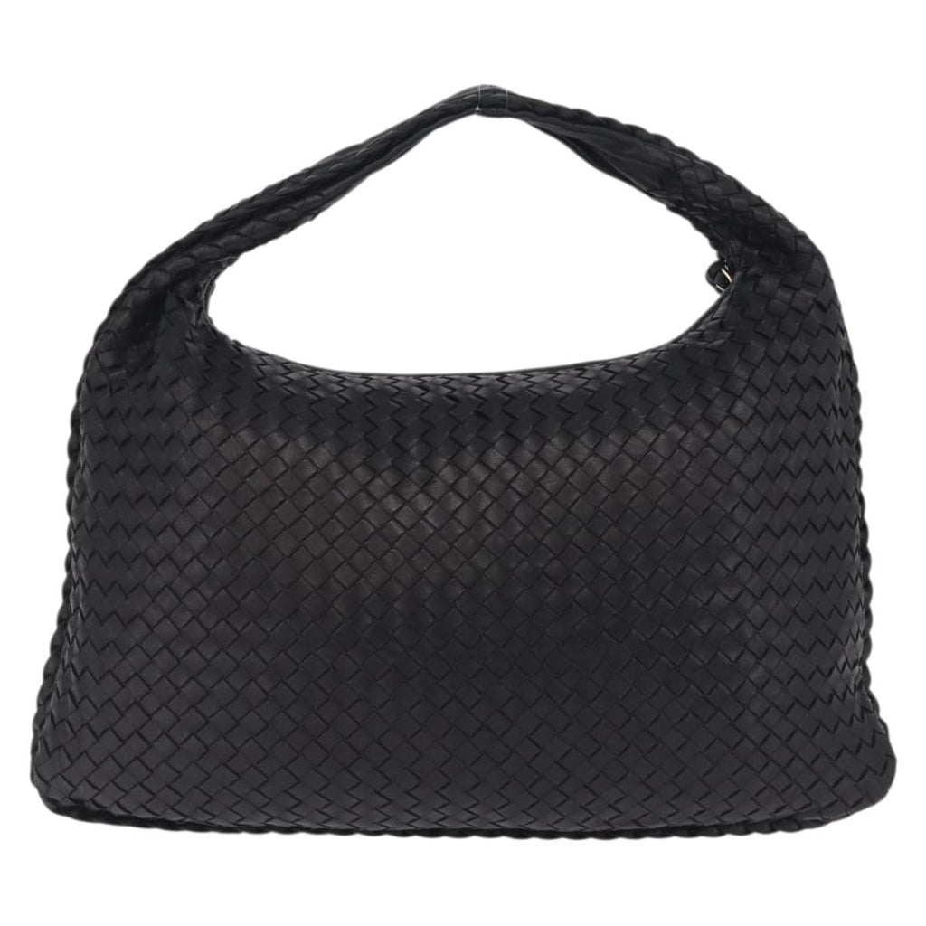 Bottega Veneta INTRECCIATO Hobo Bag Leather outlet Black 115654 Auth 211810M