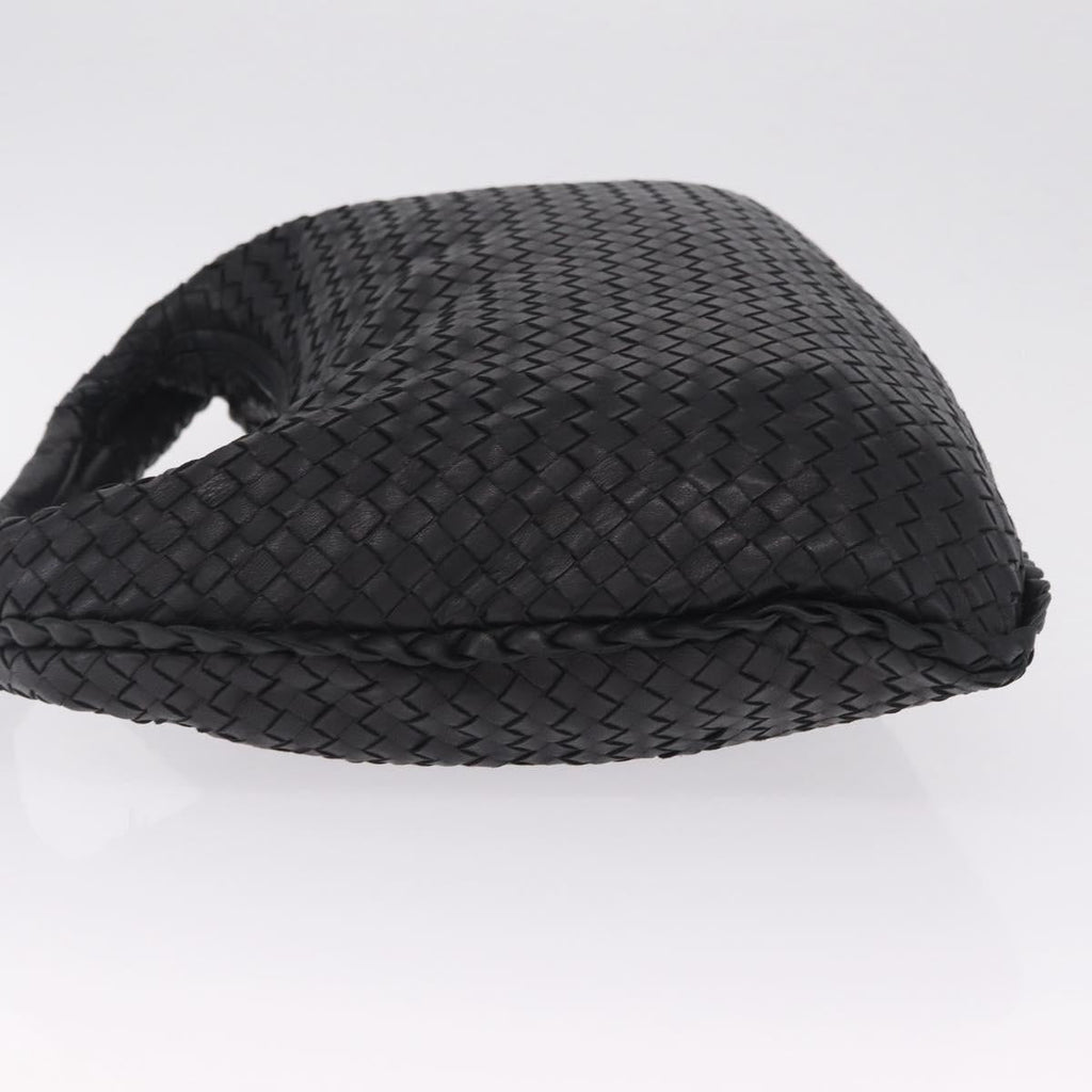 Bottega Veneta INTRECCIATO Hobo Bag Leather outlet Black 115654 Auth 211810M