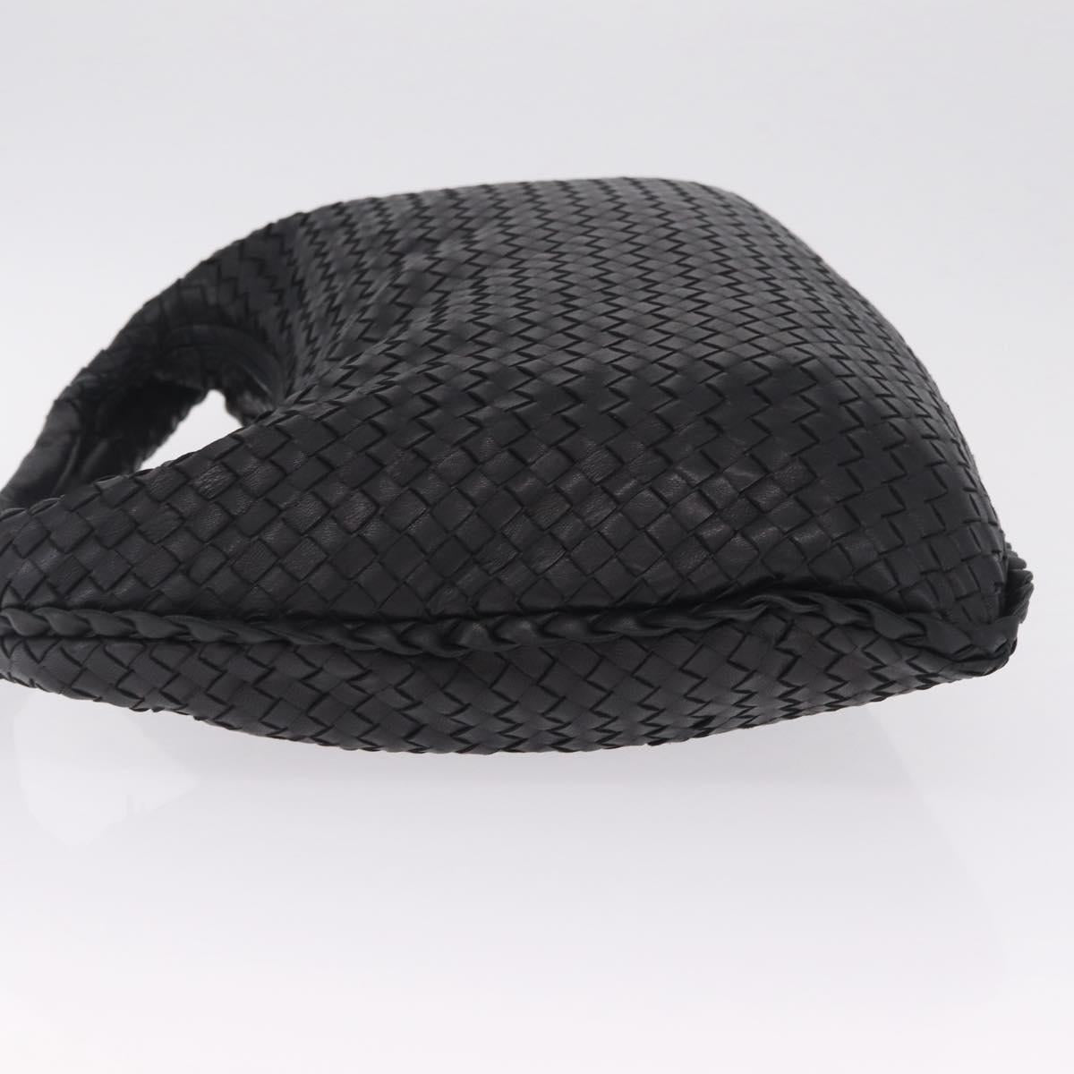 Bottega Veneta INTRECCIATO Hobo Bag Leather outlet Black 115654 Auth 211810M