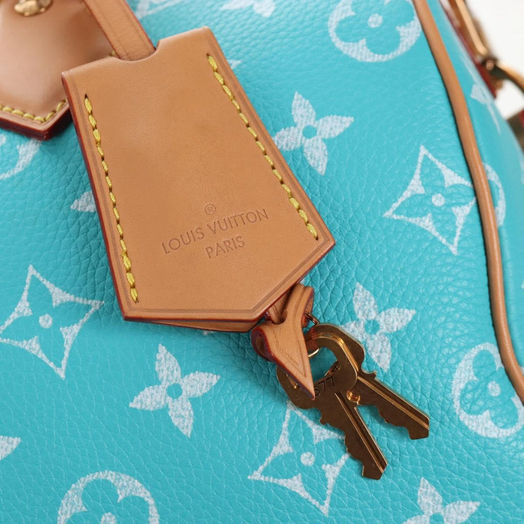 LOUIS VUITTON Speedy P9 Bandouliere 25 Bag Turquoise Blue M11561 Auth 211820SM