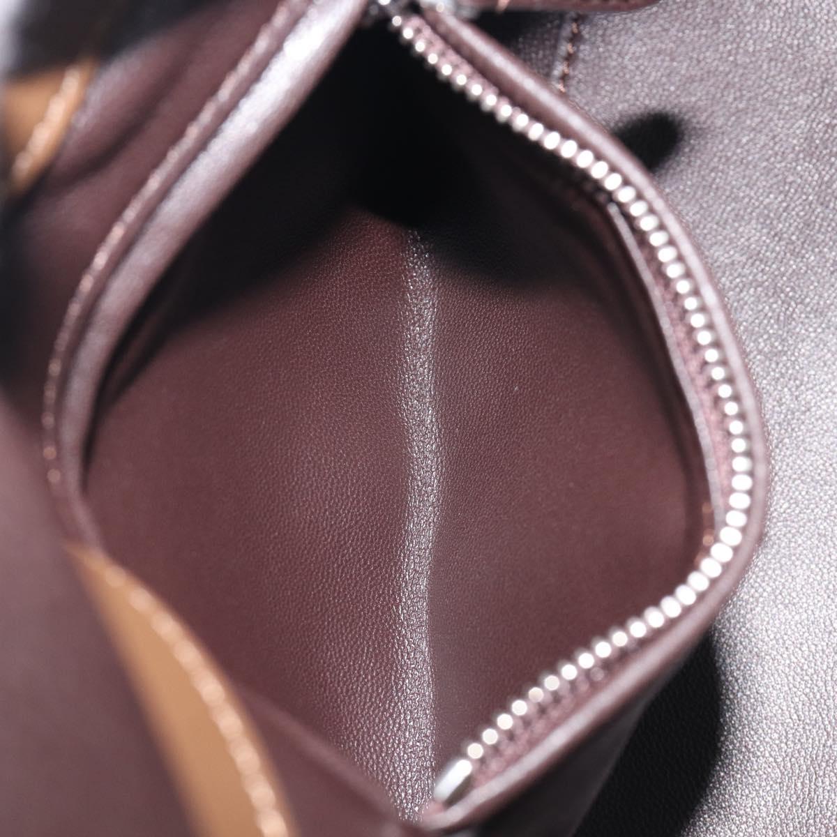 The Row Terrace Baulet Hand Bag Calf Skin Brown Silver Auth 211842SAM