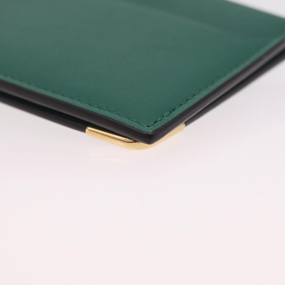 Cartier Must Line Card Case Leather Green Auth 211851M
