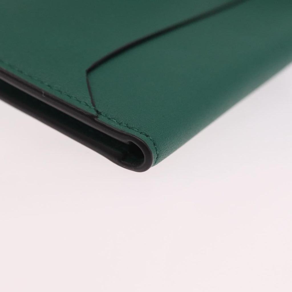 Cartier Must Line Card Case Leather Green Auth 211851M