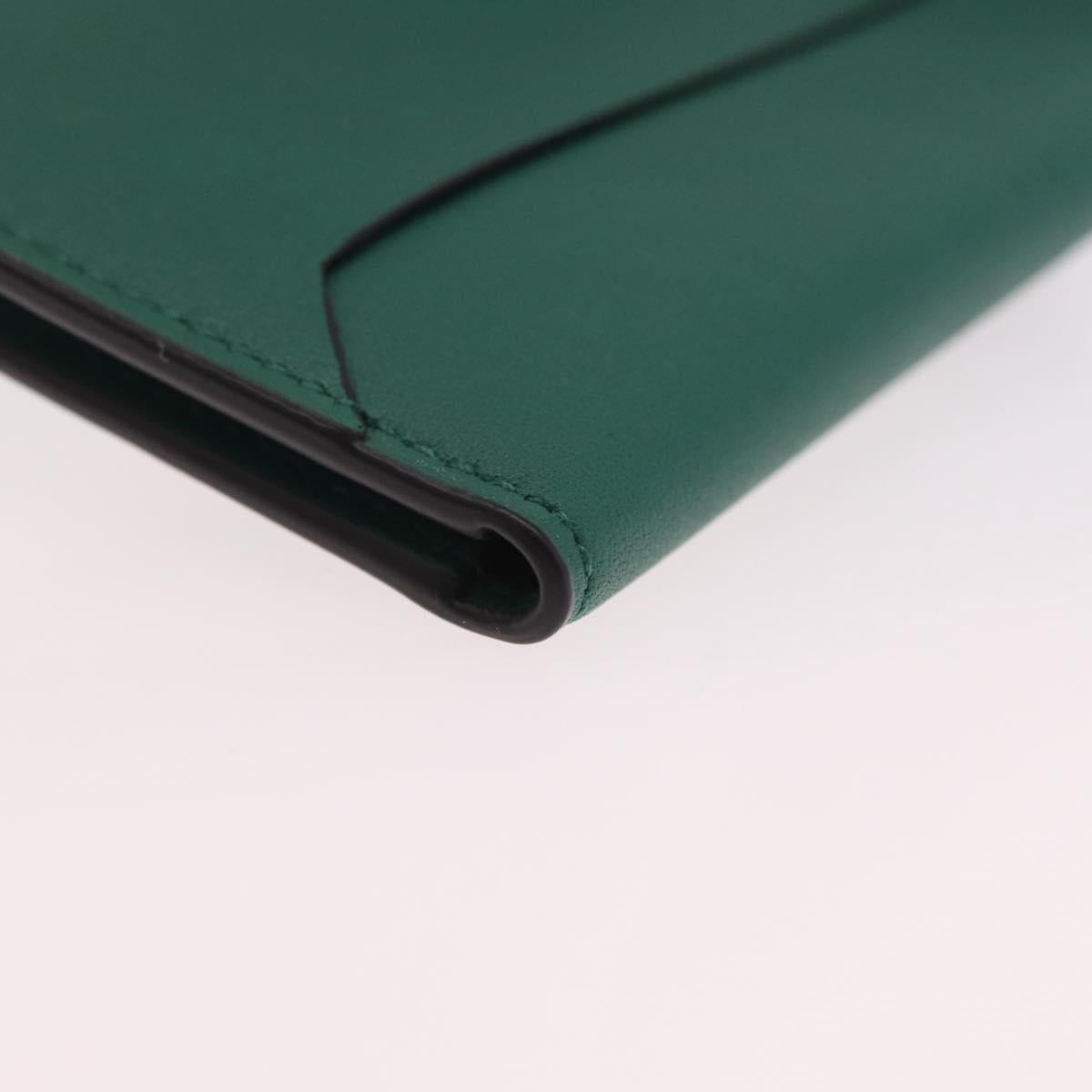 Cartier Must Line Card Case Leather Green Auth 211851M