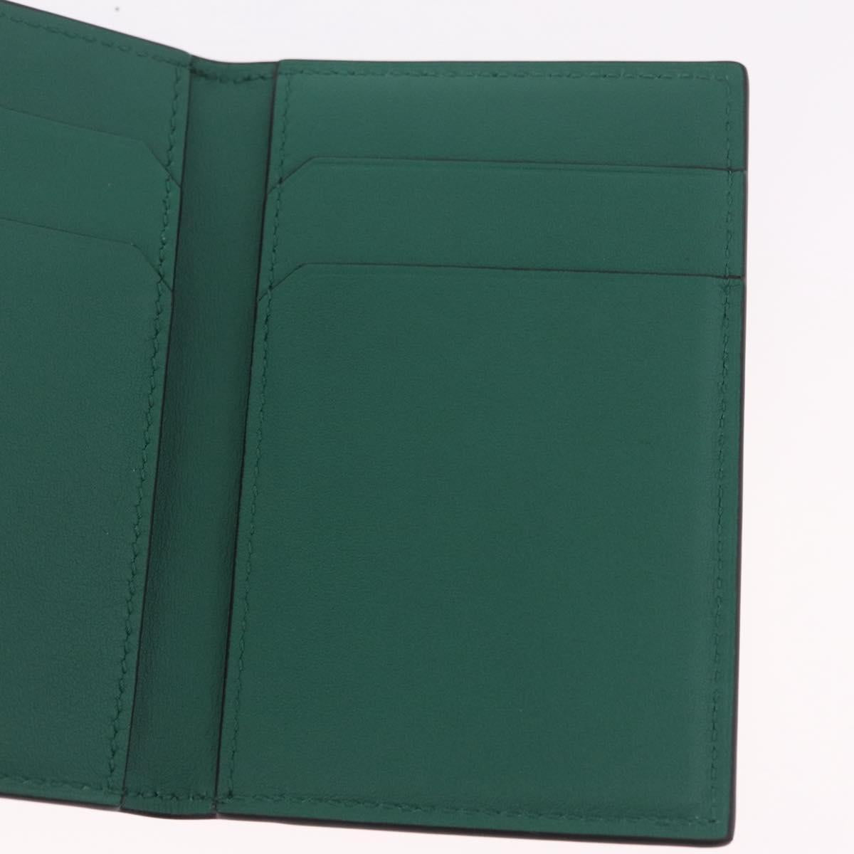 Cartier Must Line Card Case Leather Green Auth 211851M