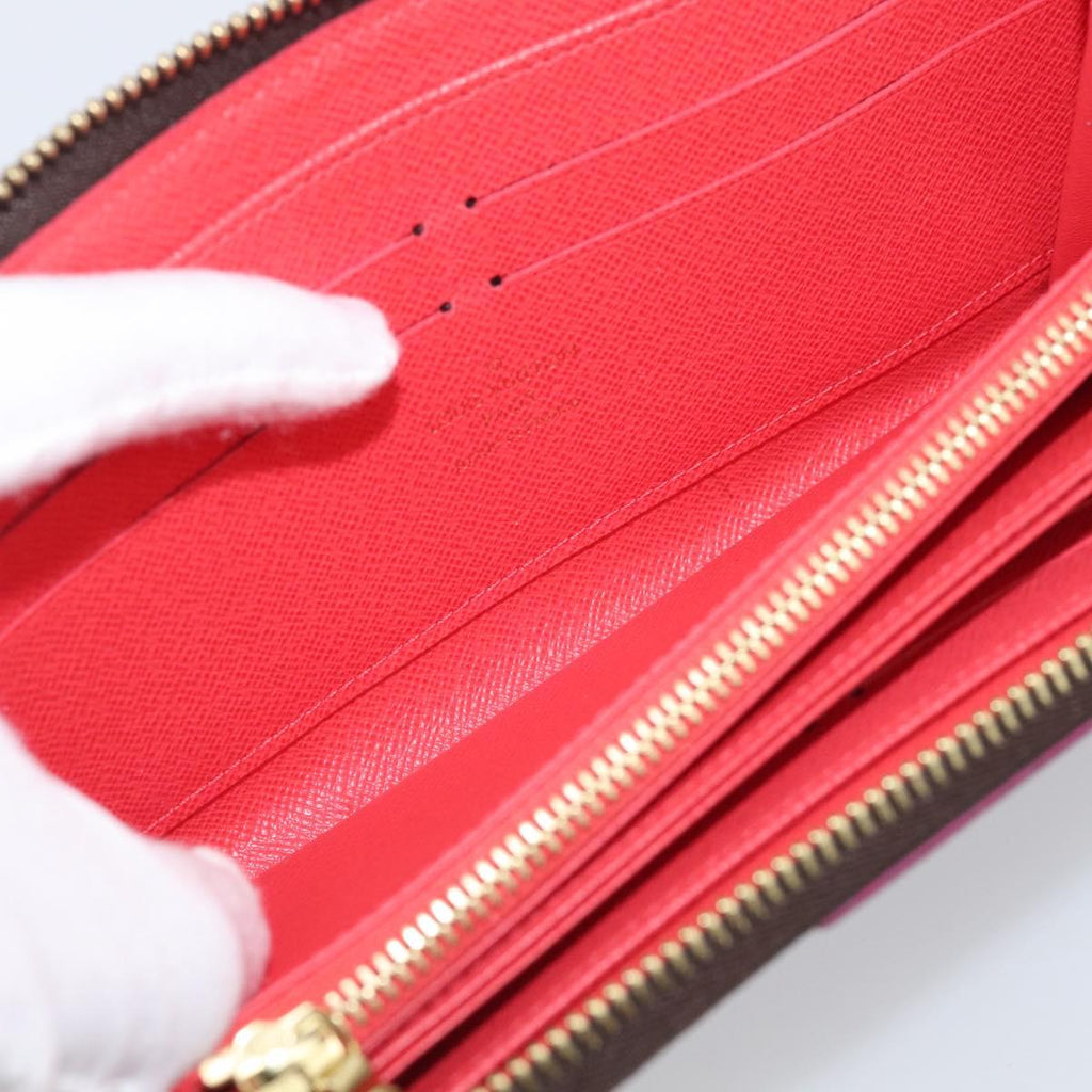LOUIS VUITTON Monogram Totem Zippy Wallet Red Purple M61364 LV Auth 211853M