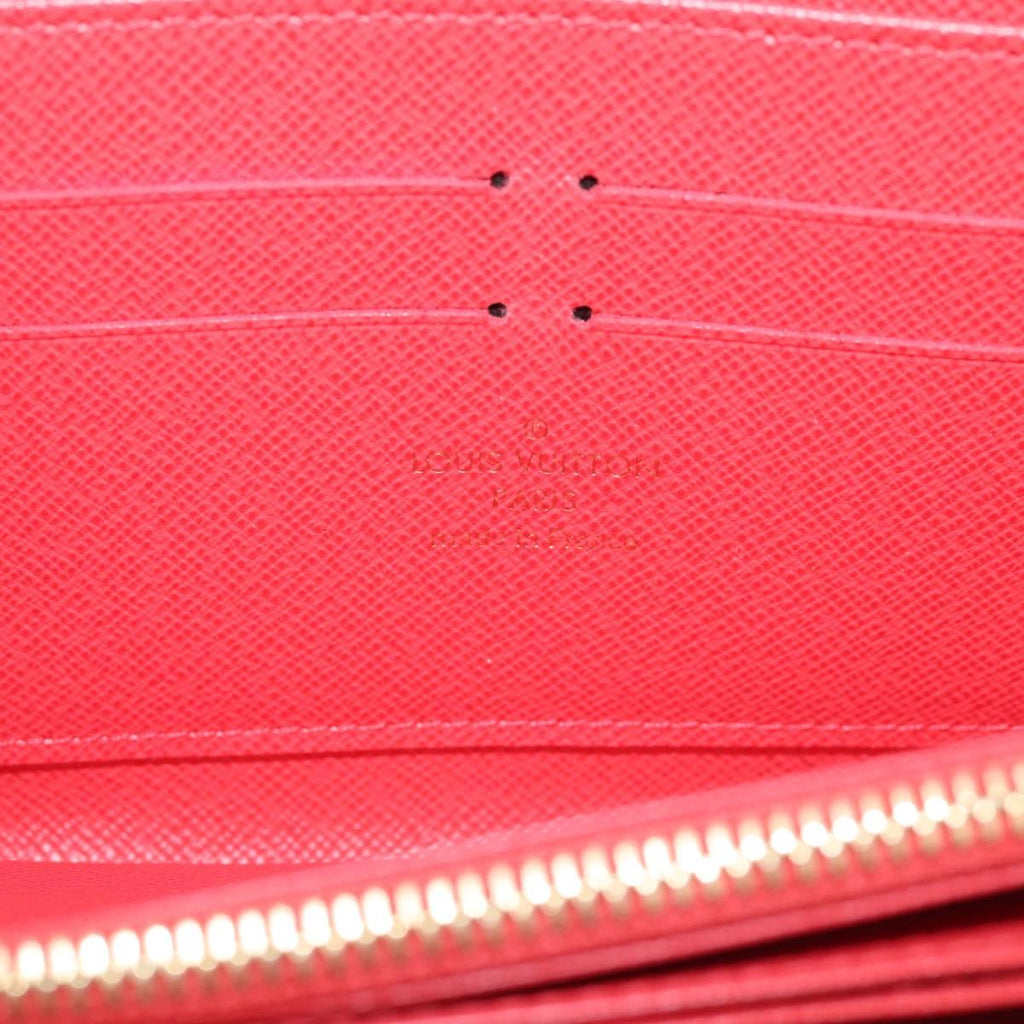 LOUIS VUITTON Monogram Totem Zippy Wallet Red Purple M61364 LV Auth 211853M
