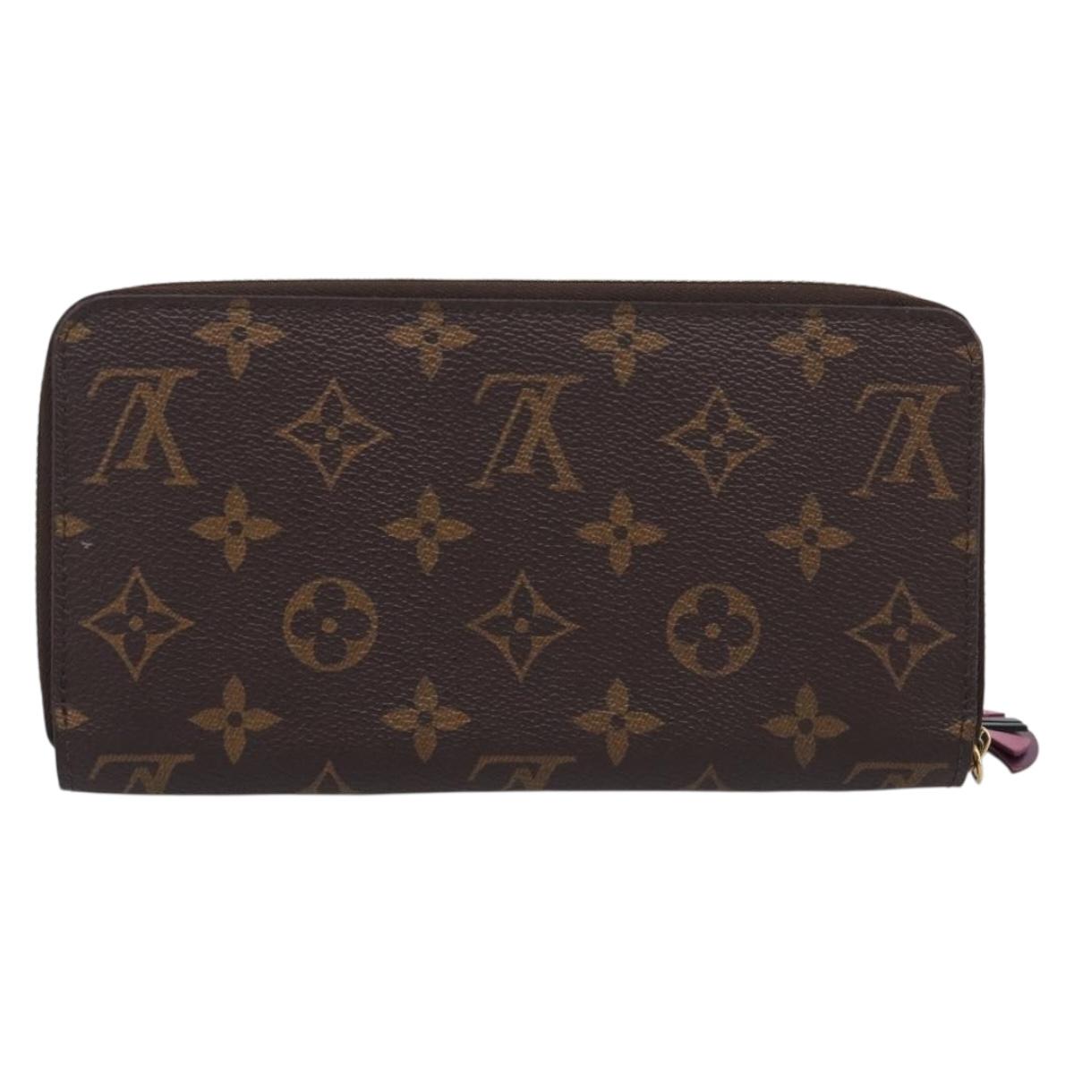 LOUIS VUITTON Monogram Totem Zippy Wallet Red Purple M61364 LV Auth 211853M