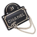 CHANEL Brooch Plastic Black CC Auth 211855M
