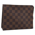 LOUIS VUITTON Damier Ebene Poche Toilette 19 Pouch N47544 LV Auth 211857M