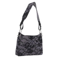 GUCCI Shoulder Bag Satin Purple Silver Auth 211898V