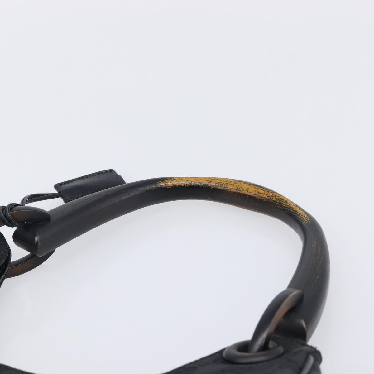 GUCCI GG Canvas Hand Bag Black 106494 Auth 211923V
