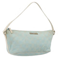 GUCCI GG Canvas Accessory Pouch Light Blue Gold 039 1103 Auth 211979