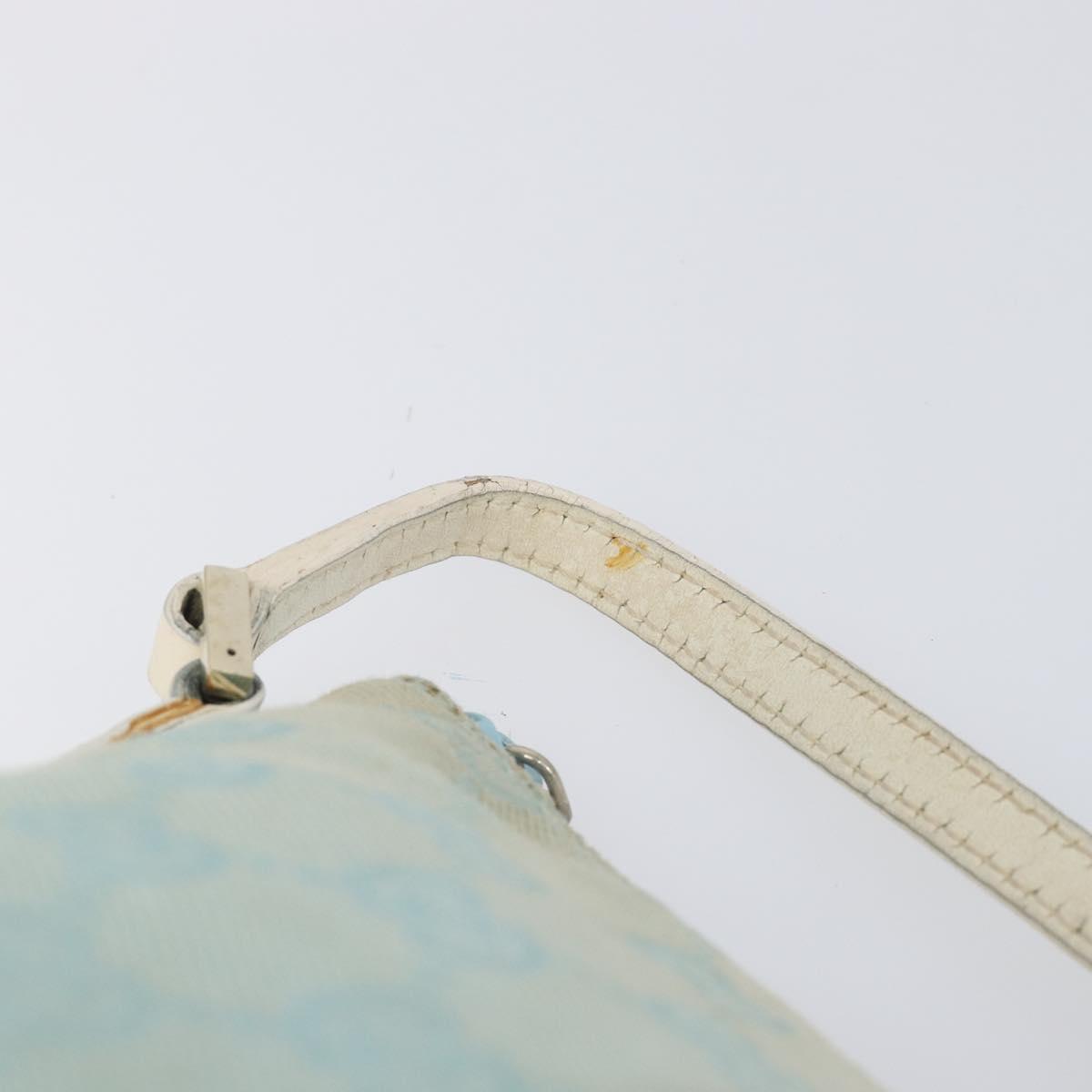 GUCCI GG Canvas Accessory Pouch Light Blue Gold 039 1103 Auth 211979